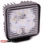   Светодиодная фара 9 LED 27W (квадратная)